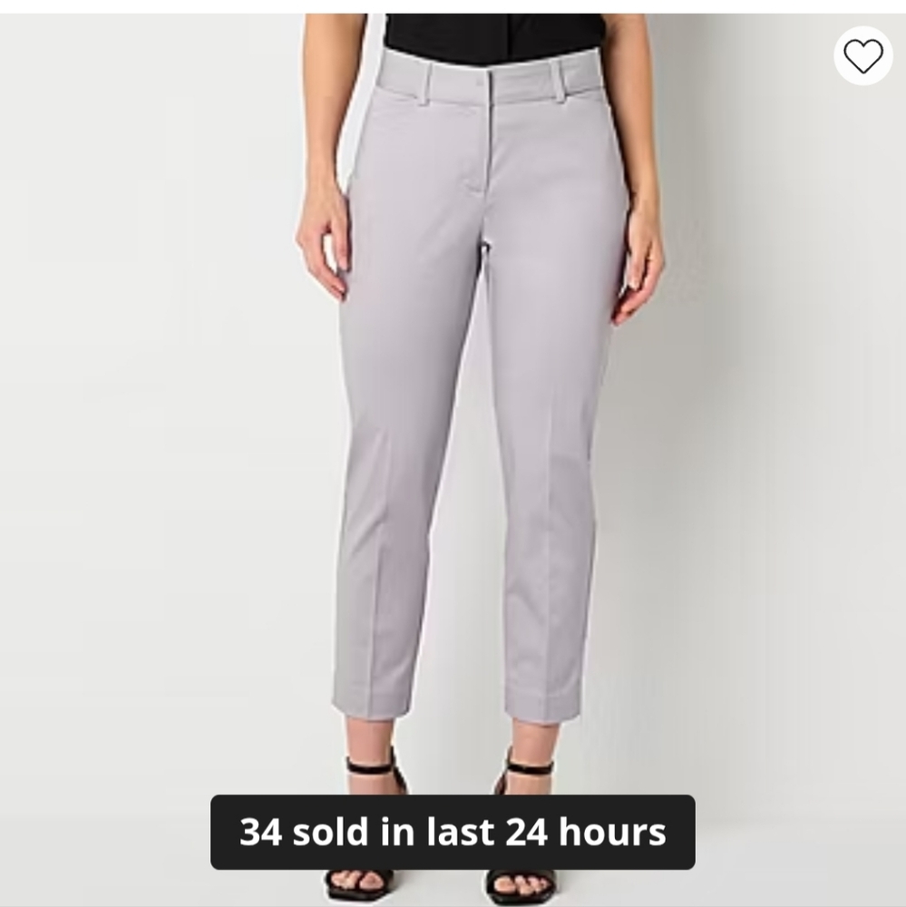 Women's Gray Slim Fit Pants